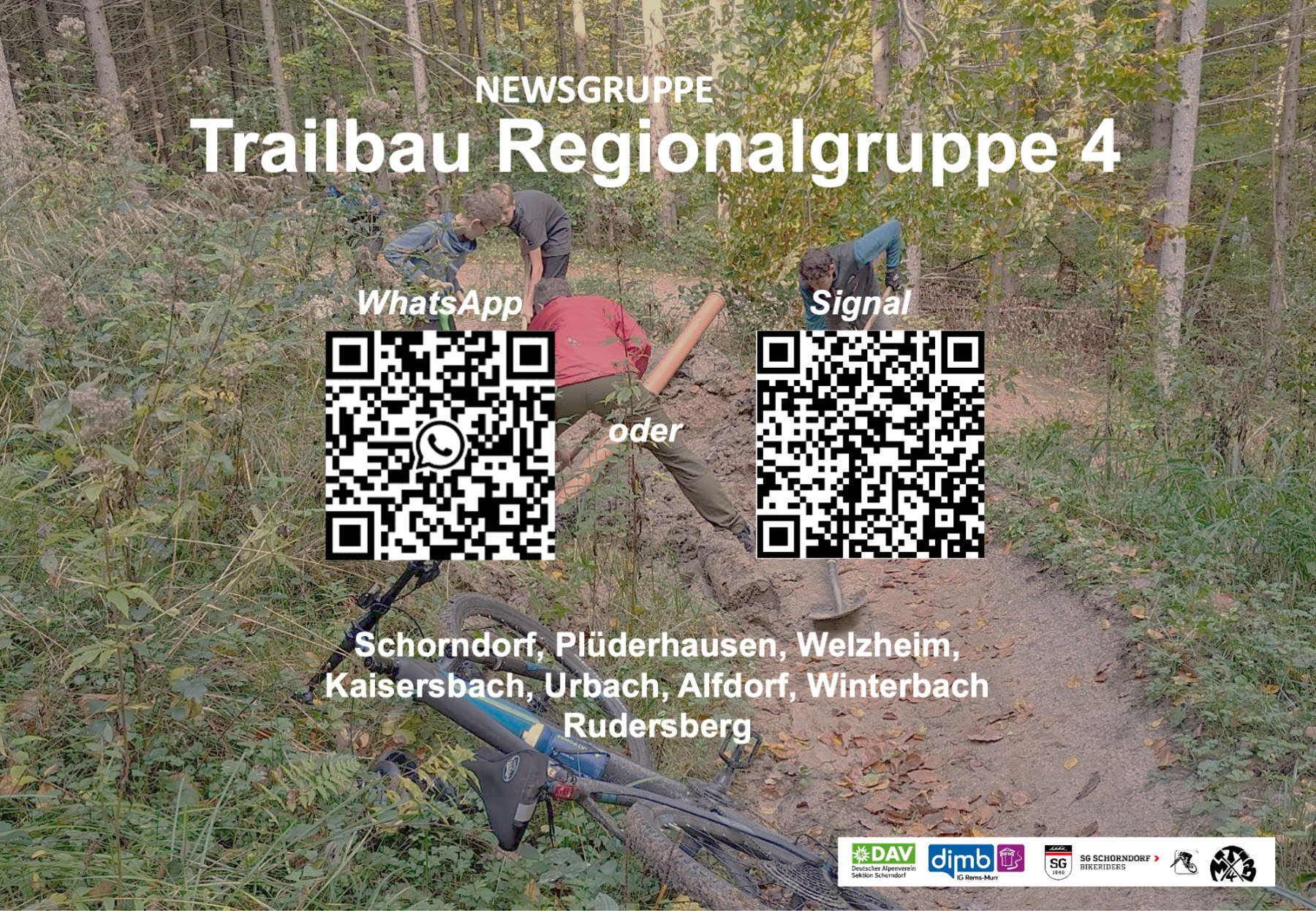 QR Codes Trailbau Gruppe 4